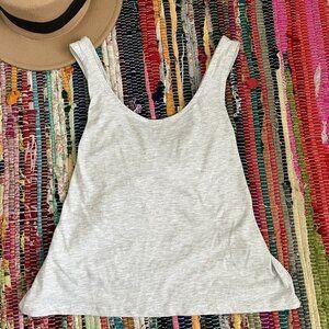 topshop Tie Back tank Top sleeveless Heather Grey various SIZE XSMALL - SMALL